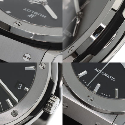 HUBLOT Classic Fusion Titanium Watches 511.NX.1171.LR Titanium/Rubber xLeather mens