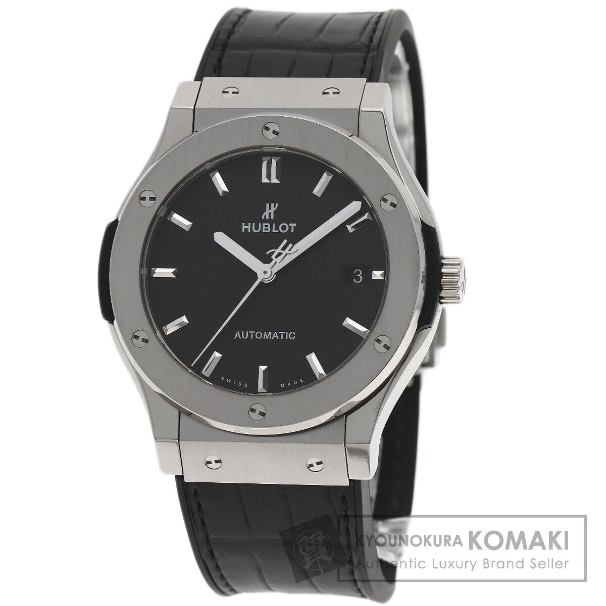 HUBLOT Classic Fusion Titanium Watches 511.NX.1171.LR Titanium/Rubber xLeather mens