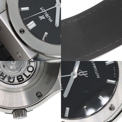 HUBLOT Classic Fusion Titanium Watches 511.NX.1171.LR Titanium/Rubber xLeather mens