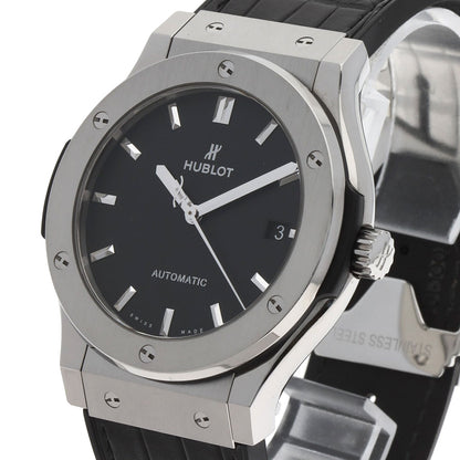 HUBLOT Classic Fusion Titanium Watches 511.NX.1171.LR Titanium/Rubber xLeather mens