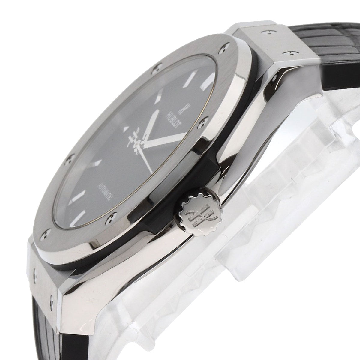 HUBLOT Classic Fusion Titanium Watches 511.NX.1171.LR Titanium/Rubber xLeather mens