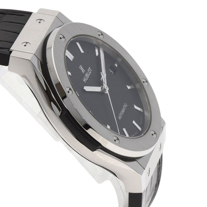 HUBLOT Classic Fusion Titanium Watches 511.NX.1171.LR Titanium/Rubber xLeather mens