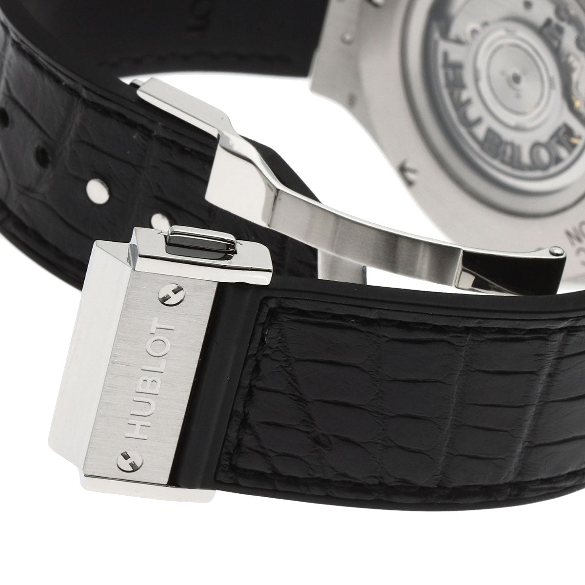 HUBLOT Classic Fusion Titanium Watches 511.NX.1171.LR Titanium/Rubber xLeather mens