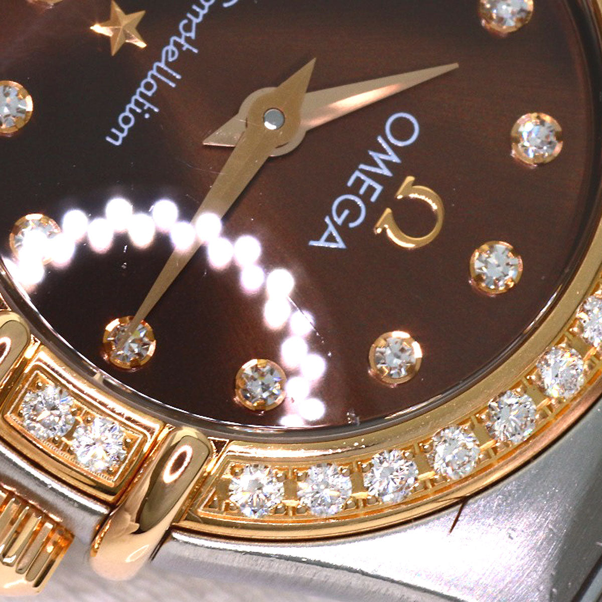 OMEGA Constellation Mini 12P Diamond Watches 1360.60.00 Stainless Steel/SSxK18PG Ladies