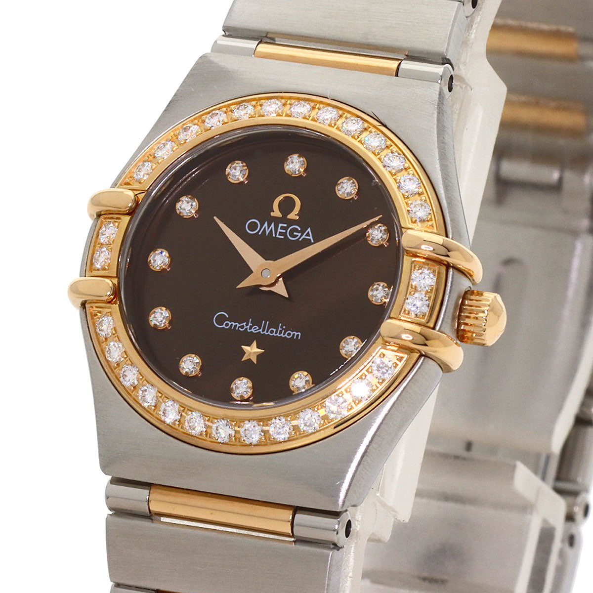 OMEGA Constellation Mini 12P Diamond Watches 1360.60.00 Stainless Steel/SSxK18PG Ladies