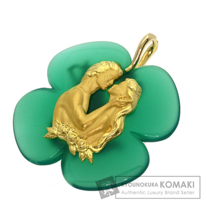 Carrera y Carrera Adam & Eve Chalcedony Pendant top K18 Yellow Gold Ladies [Used]