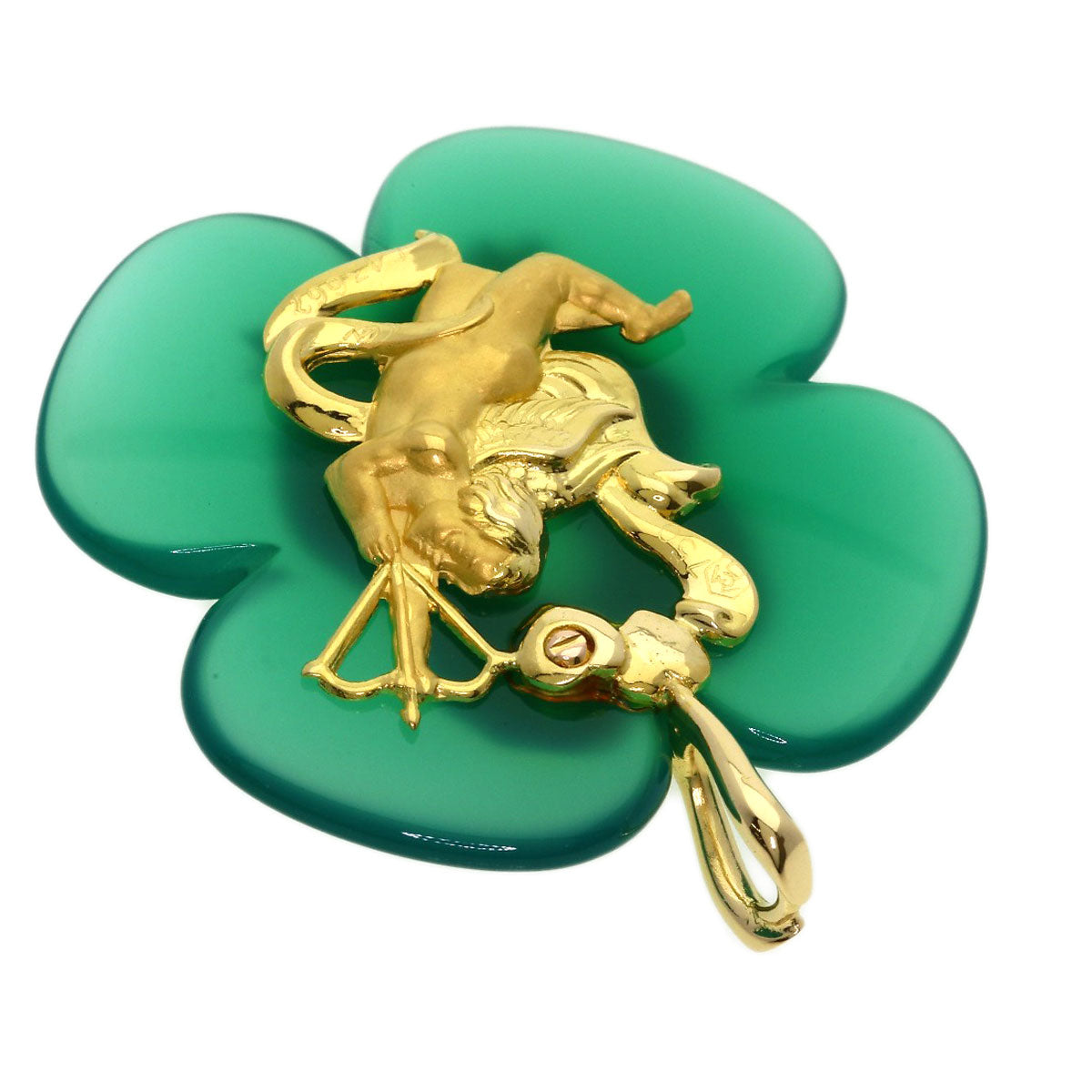 Carrera y Carrera Adam & Eve Chalcedony Pendant top K18 Yellow Gold Ladies [Used]