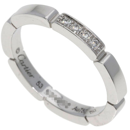 CARTIER Maillon PANTHERE 4P Diamond #53 Ring K18 White Gold Ladies [Used]