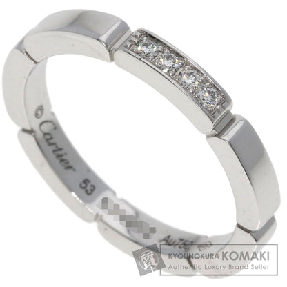 CARTIER Maillon PANTHERE 4P Diamond #53 Ring K18 White Gold Ladies [Used]