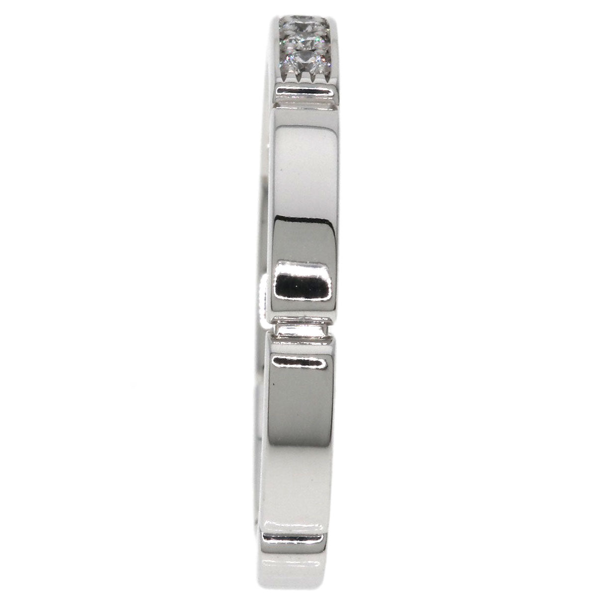 CARTIER Maillon PANTHERE 4P Diamond #53 Ring K18 White Gold Ladies [Used]