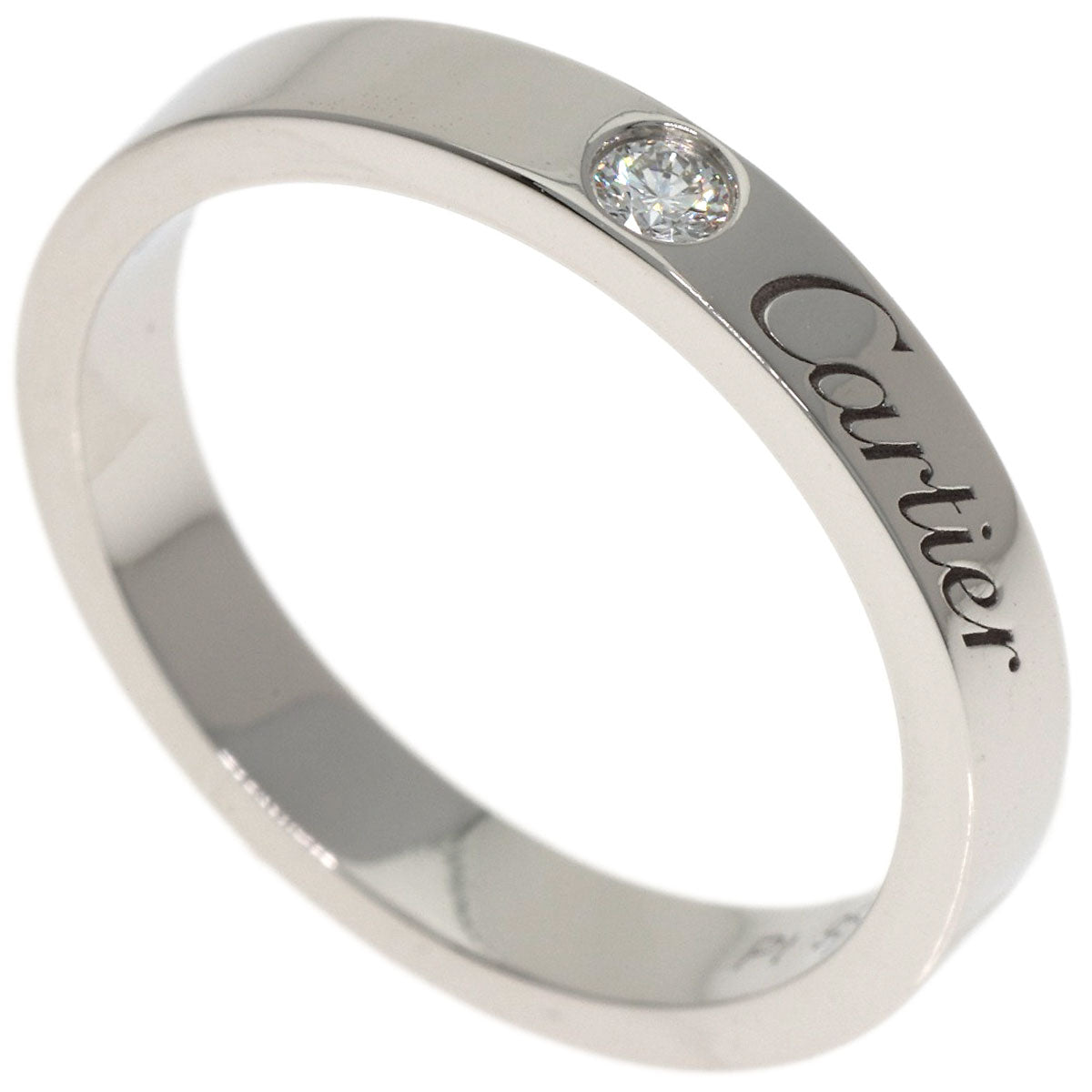 CARTIER C de Cartier Diamond #49 Ring Platinum PT950 Ladies [Used]