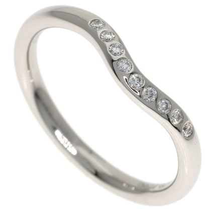 TIFFANY&Co. Curved band Diamond Ring Platinum PT950 Ladies [Used]