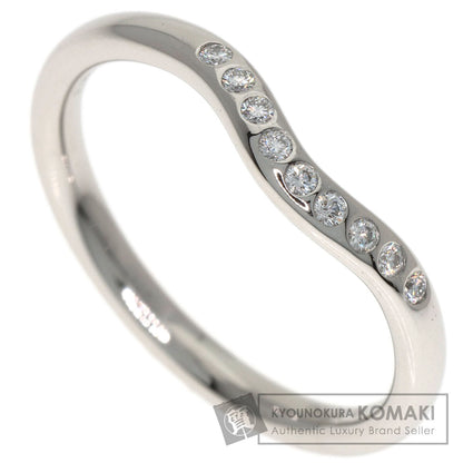 TIFFANY&Co. Curved band Diamond Ring Platinum PT950 Ladies [Used]