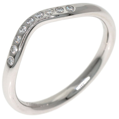 TIFFANY&Co. Curved band Diamond Ring Platinum PT950 Ladies [Used]