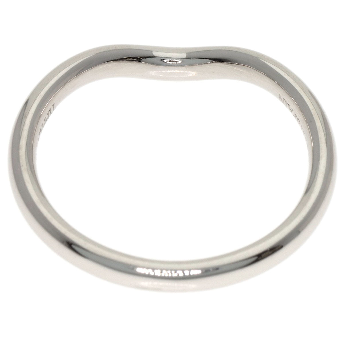 TIFFANY&Co. Curved band Diamond Ring Platinum PT950 Ladies [Used]