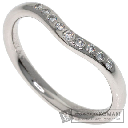 TIFFANY&Co. Curved band Diamond Ring Platinum PT950 Ladies [Used]