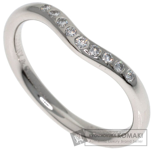 TIFFANY&Co. Curved band Diamond Ring Platinum PT950 Ladies [Used]