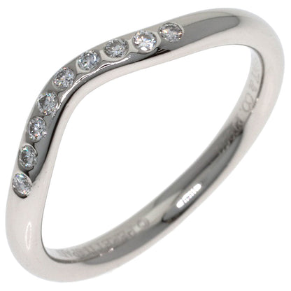 TIFFANY&Co. Curved band Diamond Ring Platinum PT950 Ladies [Used]