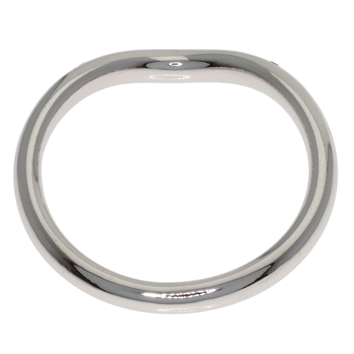 TIFFANY&Co. Curved band Diamond Ring Platinum PT950 Ladies [Used]
