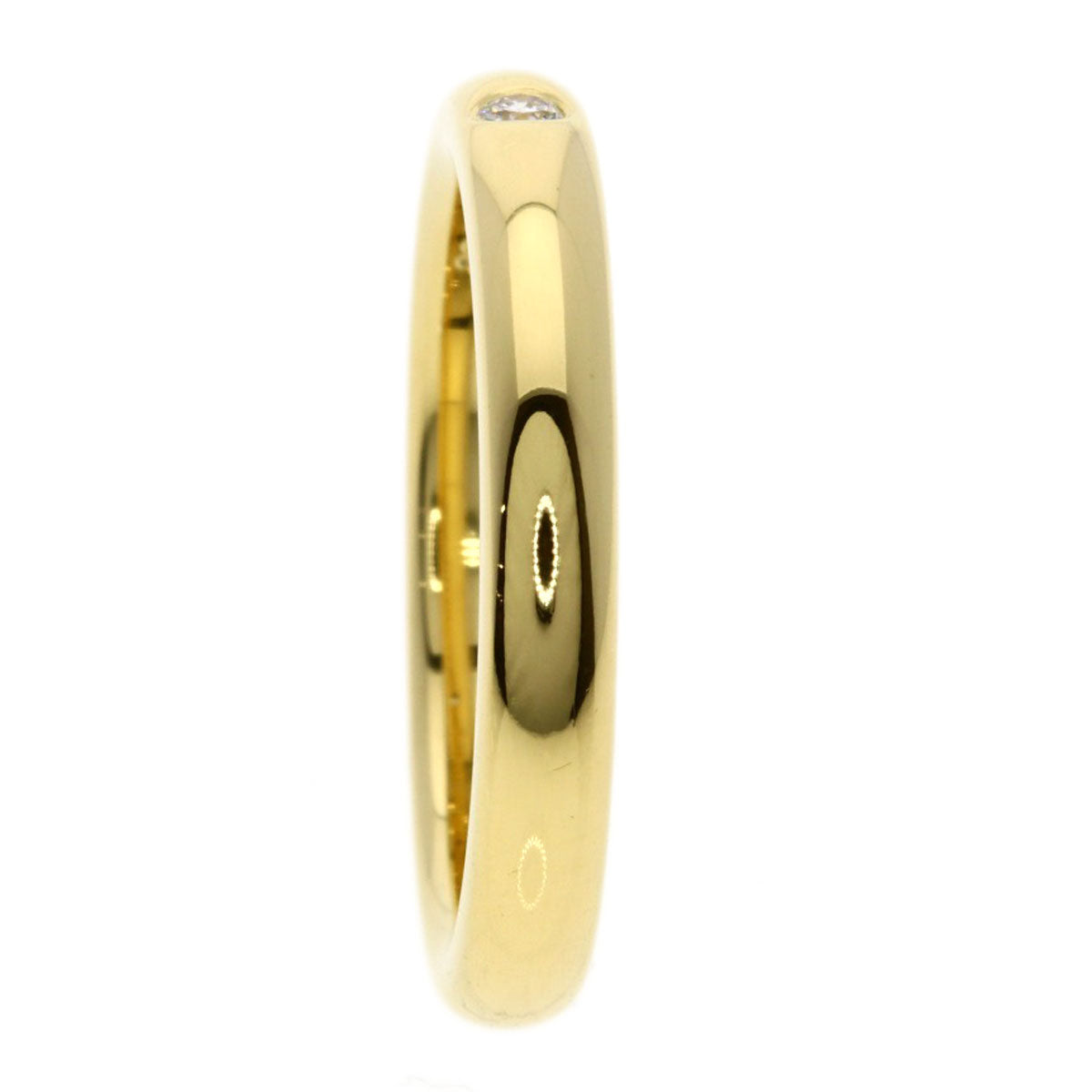 TIFFANY&Co. Stacking band 1P Diamond Ring K18 Yellow Gold Ladies [Used]