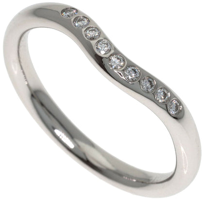 TIFFANY&Co. Curved band Diamond Ring Platinum PT950 Ladies [Used]