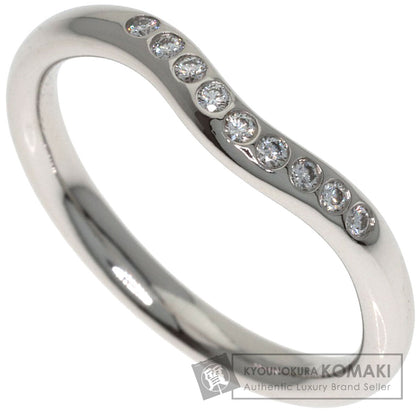 TIFFANY&Co. Curved band Diamond Ring Platinum PT950 Ladies [Used]