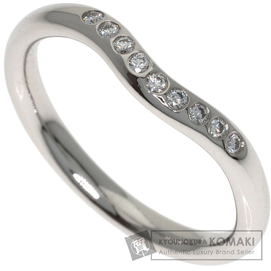 TIFFANY&Co. Curved band Diamond Ring Platinum PT950 Ladies [Used]