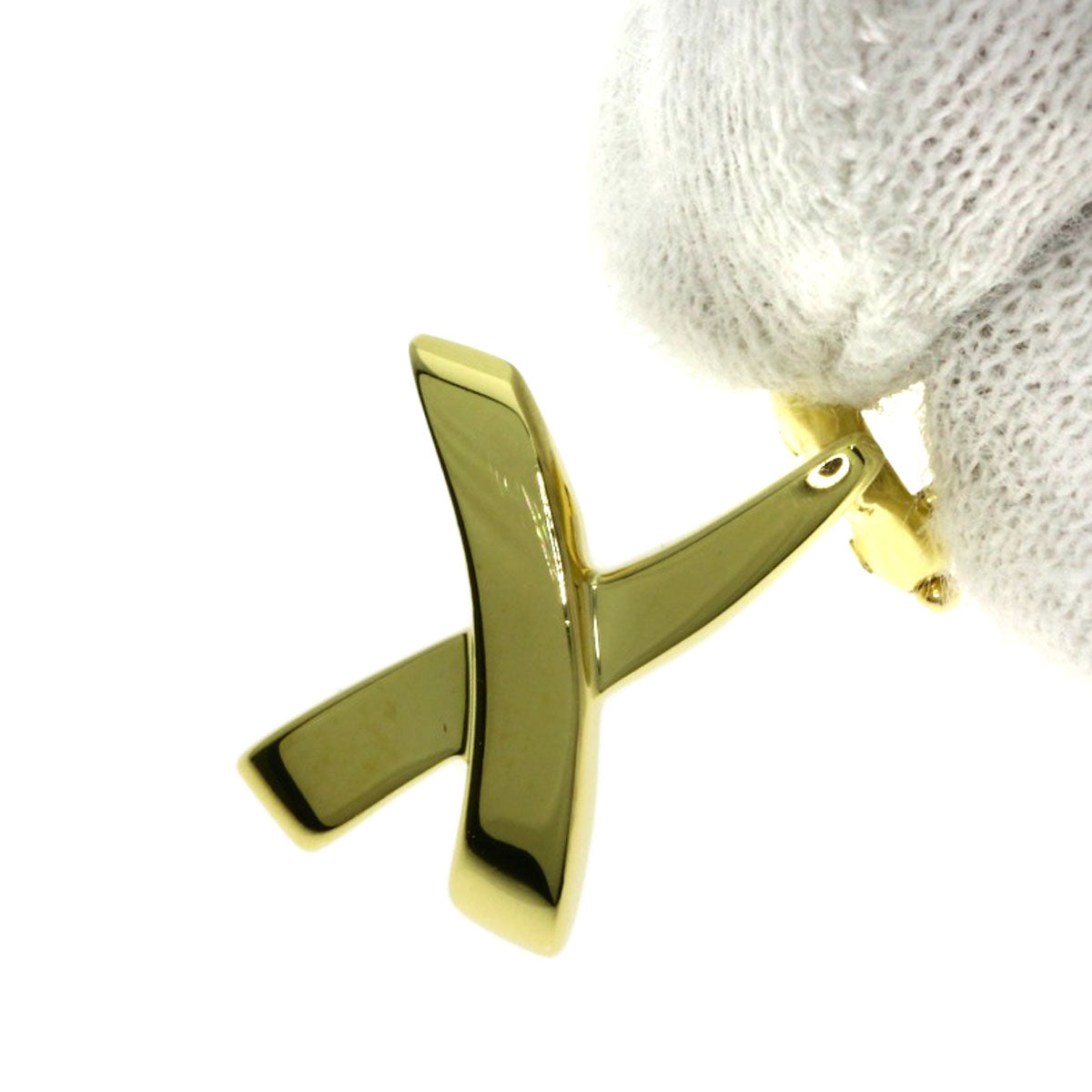 TIFFANY&Co. kiss Earring K18 Yellow Gold Ladies [Used]