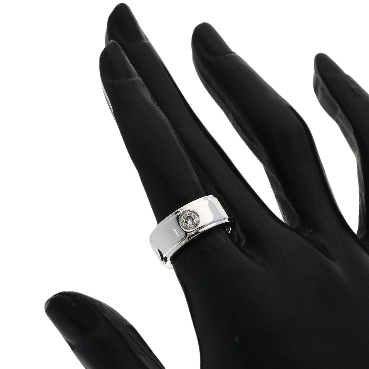 CARTIER Fortune Ring 1P Diamond #49 Ring K18 White Gold Ladies [Used]