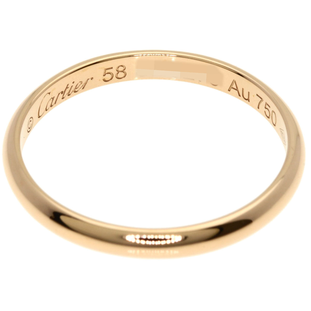 CARTIER Wedding #58 Ring K18 Pink Gold Ladies [Used]