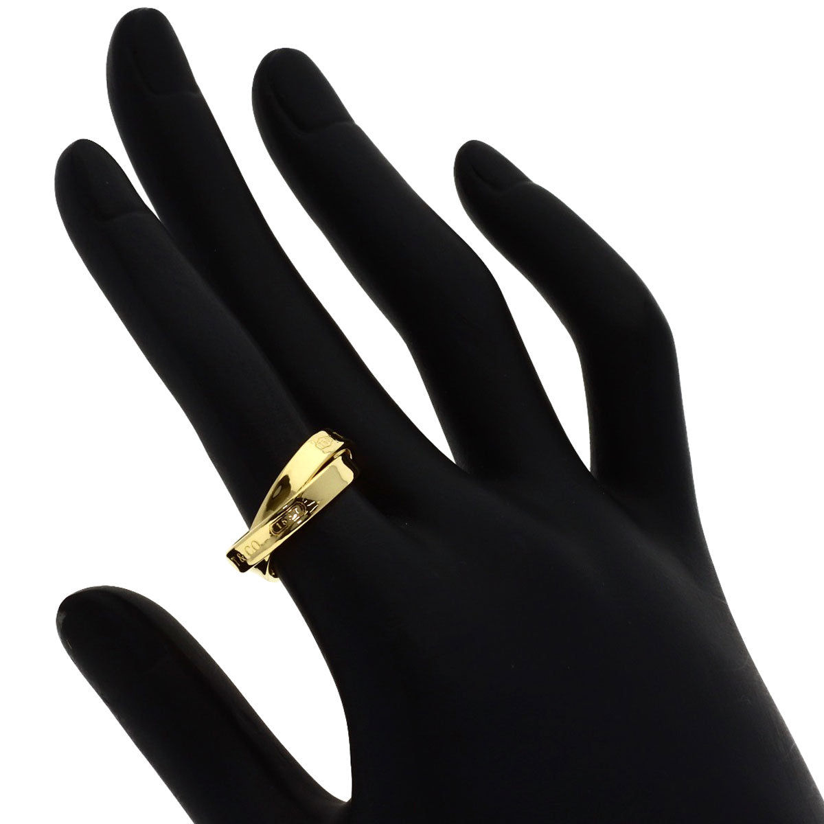 TIFFANY&Co. 1837 Interlocking Circle Ring K18 Yellow Gold Ladies [Used]