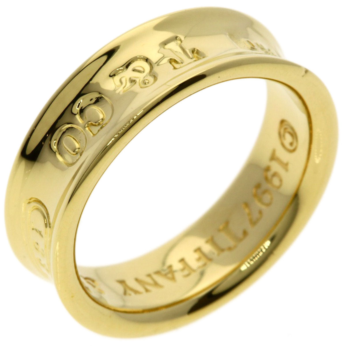 TIFFANY&Co. 1837 Ring K18 Yellow Gold Ladies [Used]