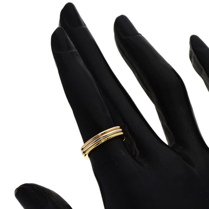 CARTIER Three Gold #48 Ring K18 Yellow Gold K18 White GoldLadies [Used]