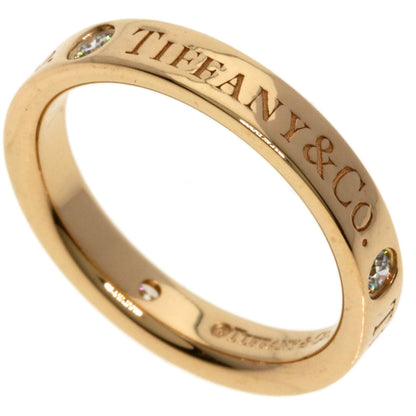 TIFFANY&Co. Flat band diamond Ring K18 Pink Gold Ladies [Used]