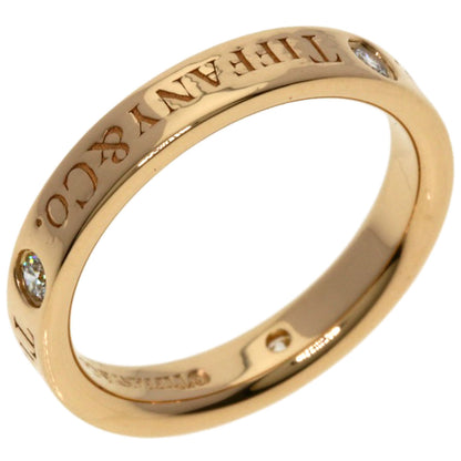 TIFFANY&Co. Flat band diamond Ring K18 Pink Gold Ladies [Used]