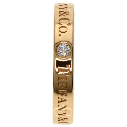 TIFFANY&Co. Flat band diamond Ring K18 Pink Gold Ladies [Used]