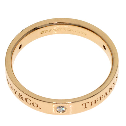 TIFFANY&Co. Flat band 3P Diamond Ring K18 Pink Gold Ladies [Used]