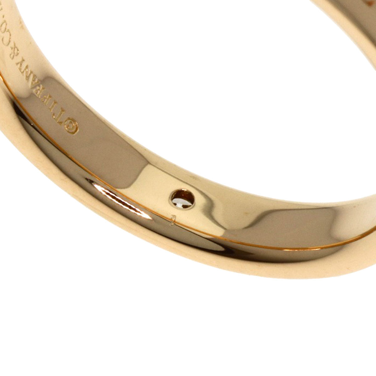 TIFFANY&Co. Flat band 3P Diamond Ring K18 Pink Gold Ladies [Used]