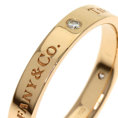 TIFFANY&Co. Flat band 3P Diamond Ring K18 Pink Gold Ladies [Used]