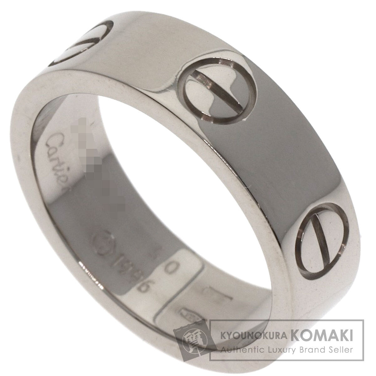 CARTIER love ring #50 Ring K18 White Gold Ladies [Used]
