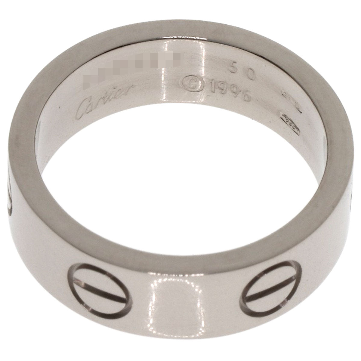 CARTIER love ring #50 Ring K18 White Gold Ladies [Used]