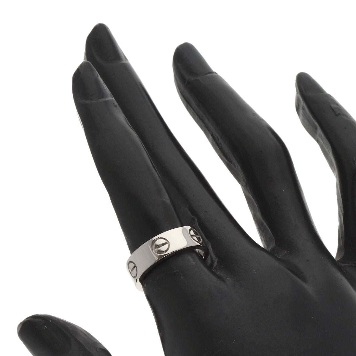 CARTIER love ring #50 Ring K18 White Gold Ladies [Used]