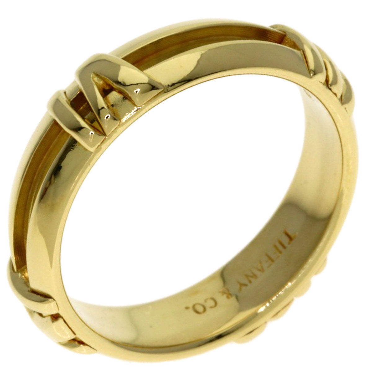 TIFFANY&Co. Atlas Numeric Ring K18 Yellow Gold Ladies [Used]