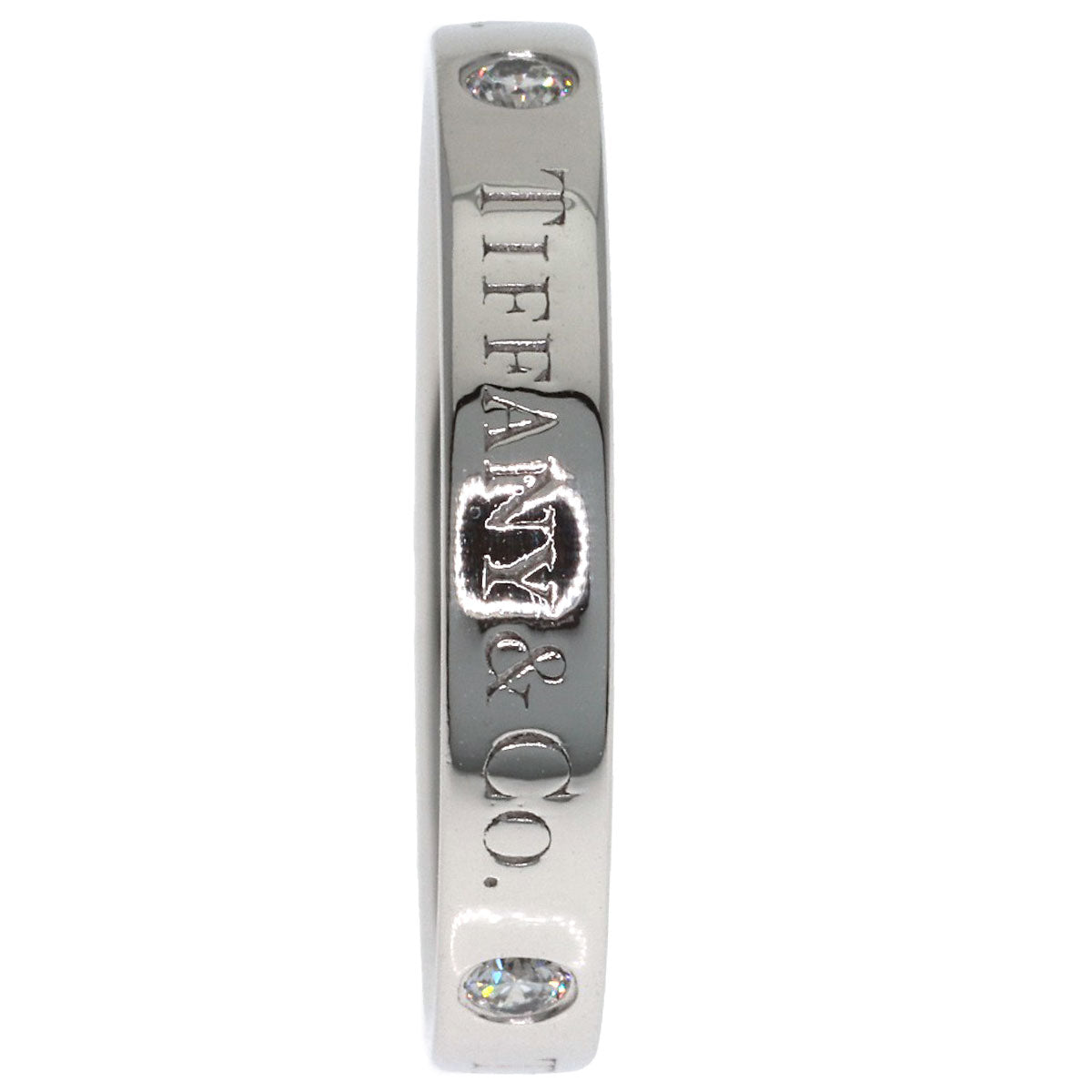 TIFFANY&Co. Flat band diamond Ring Platinum PT950 Ladies [Used]