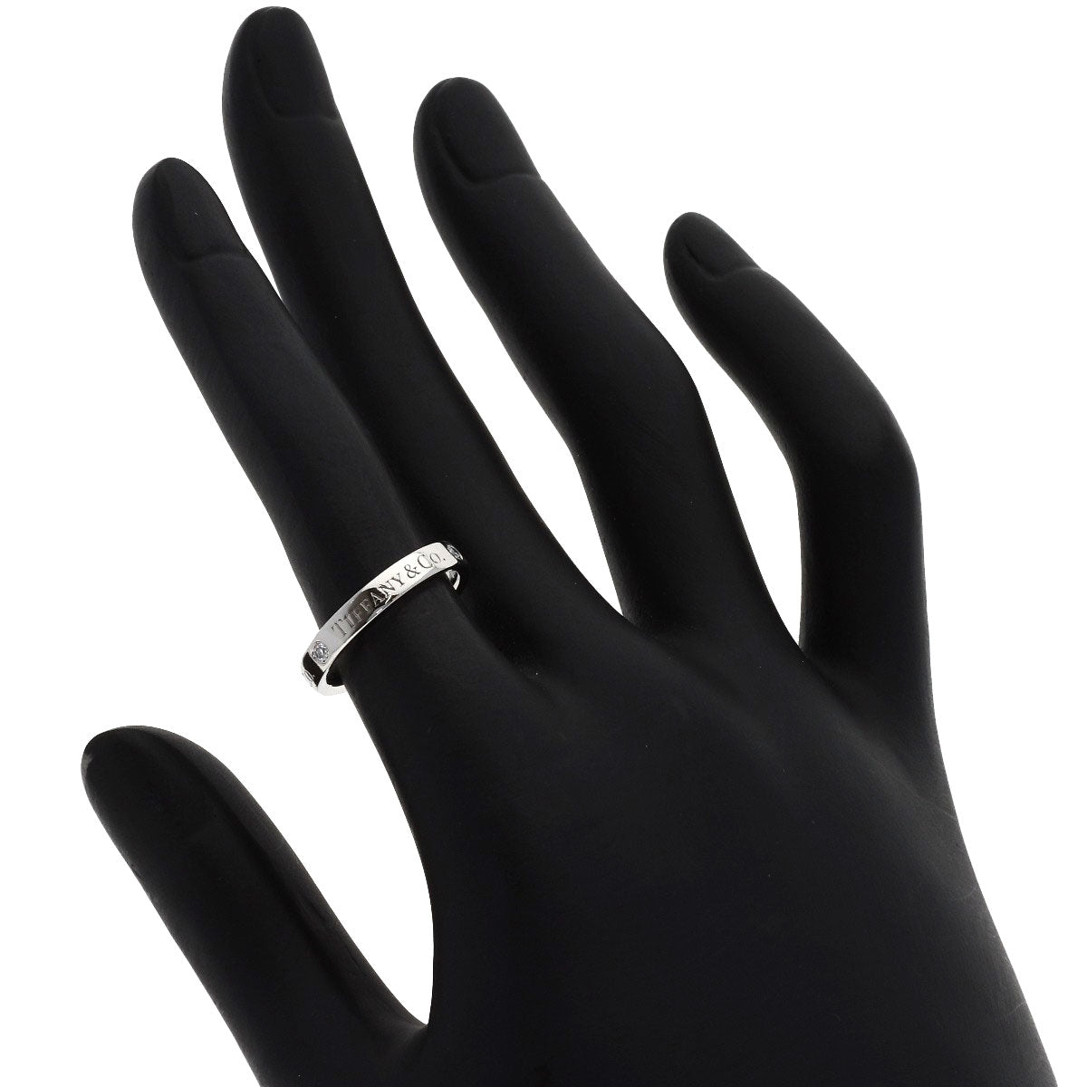 TIFFANY&Co. Flat band diamond Ring Platinum PT950 Ladies [Used]