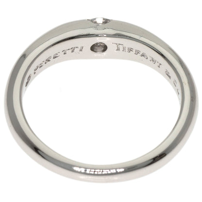 TIFFANY&Co. Curved band Diamond Ring Platinum PT950 Ladies [Used]