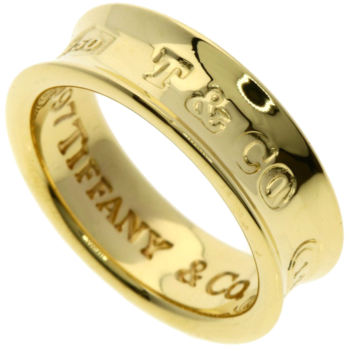 TIFFANY&Co. 1837 Ring K18 Yellow Gold Ladies [Used]