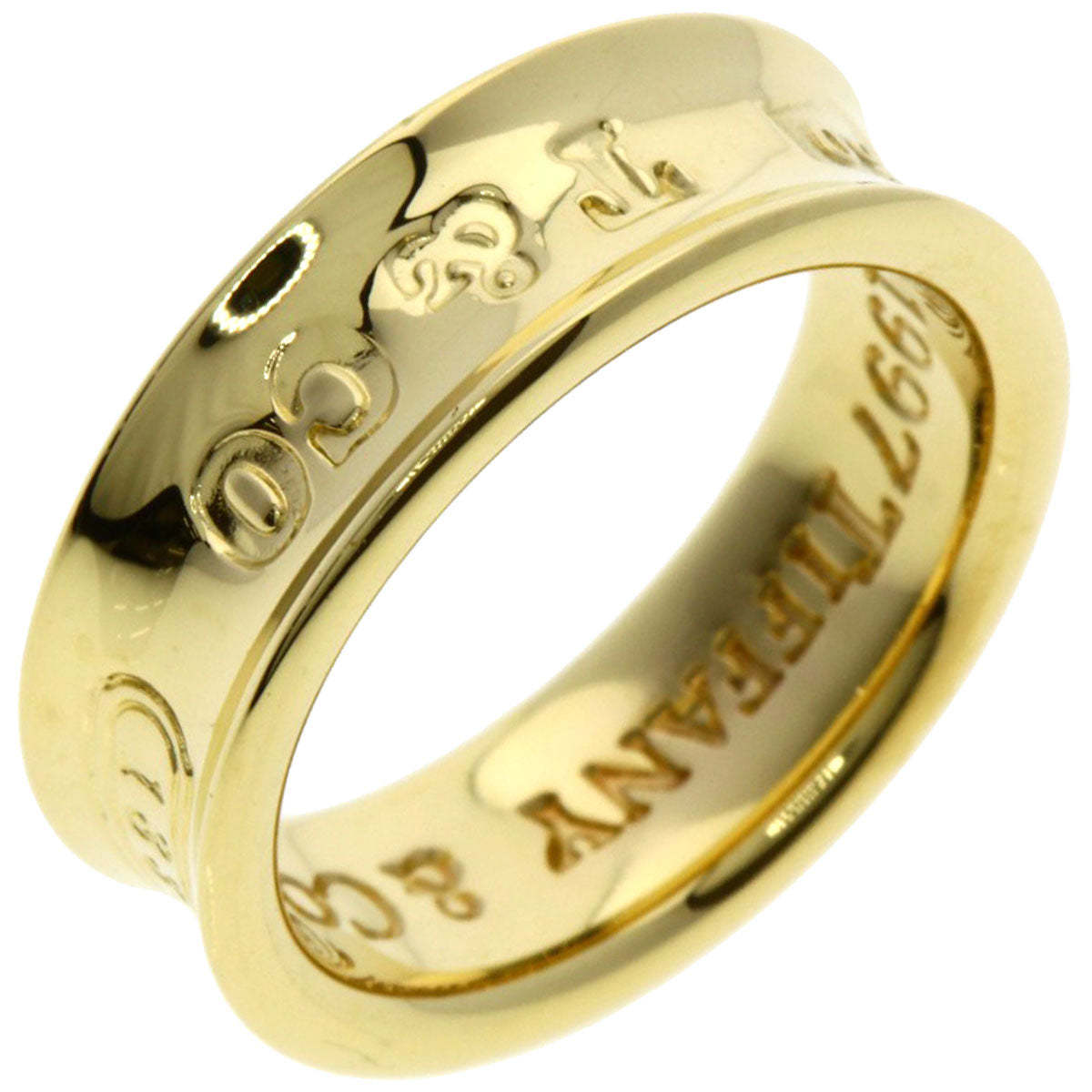 TIFFANY&Co. 1837 Ring K18 Yellow Gold Ladies [Used]