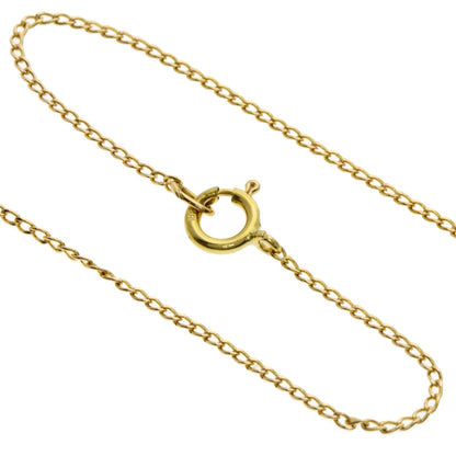 TIFFANY&Co. Open Leaf 1P Diamond Necklace K18 Yellow Gold Ladies [Used]
