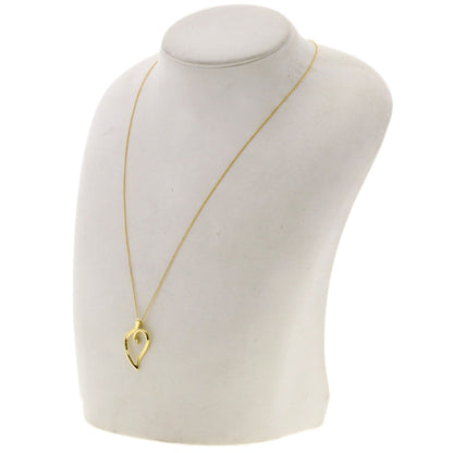 TIFFANY&Co. Open Leaf 1P Diamond Necklace K18 Yellow Gold Ladies [Used]